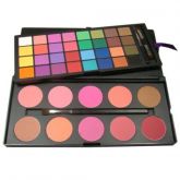 Paleta 32 sombras mate e 10 blushes Donna Mia, com pincel!